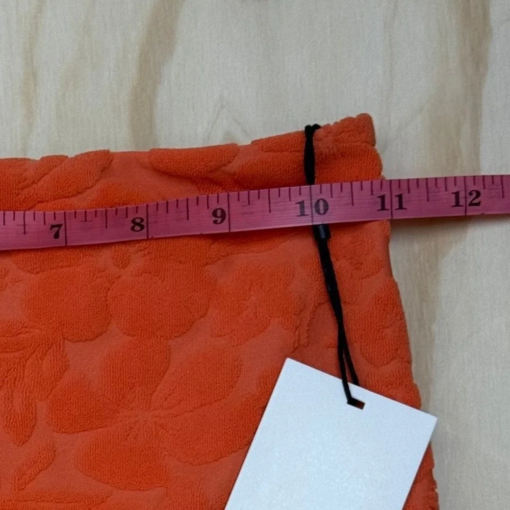 Acacia Seychelles Floral Terry Bottom Peony Orange Reversible Snake Print Small